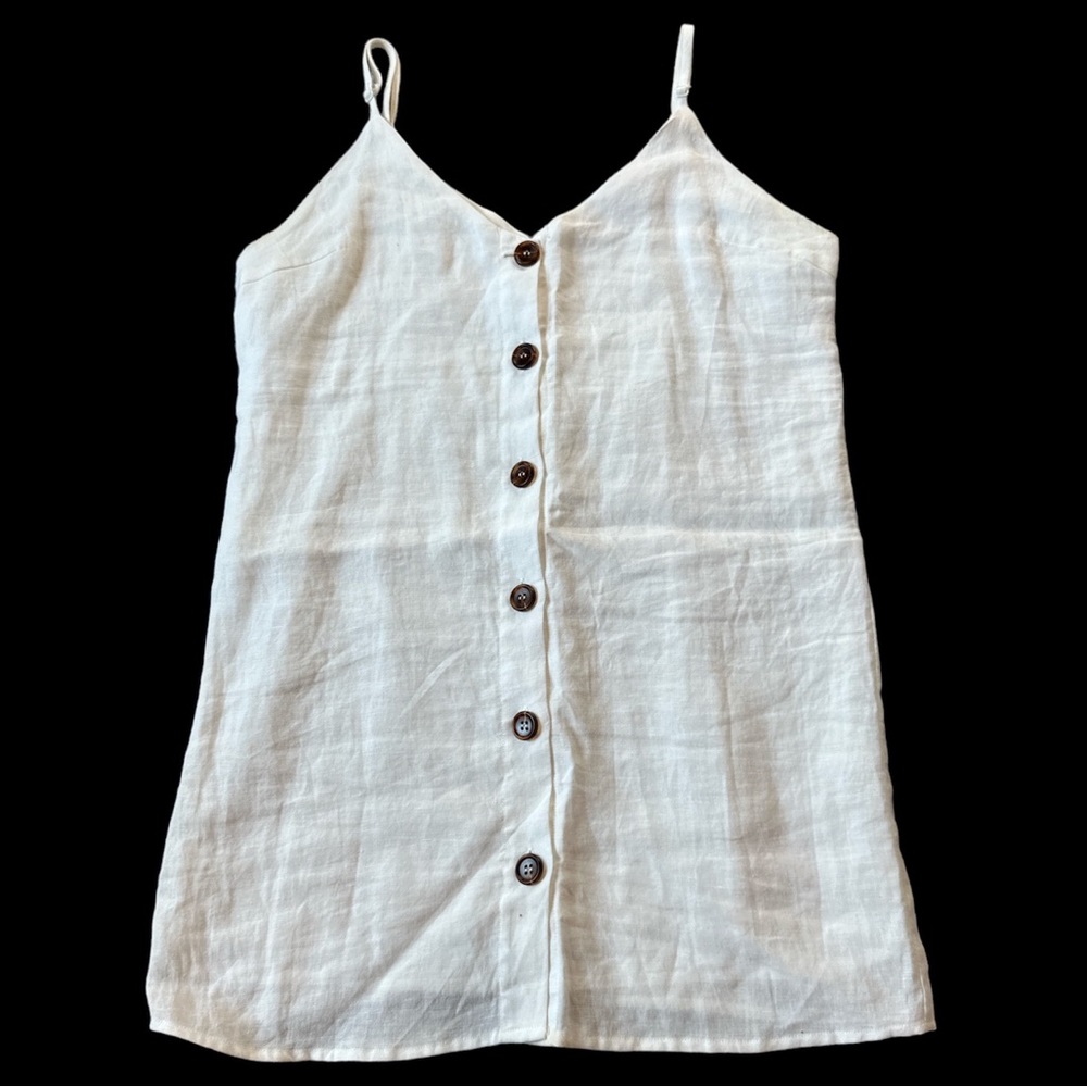 IMPECABLE PIG:  Boutique White Button-Down Dress